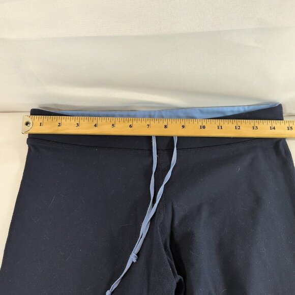 Lululemon Capris Navy Blue Flare Split Leg Drawstring Women's 8 Yoga Active - Picture 11 of 12